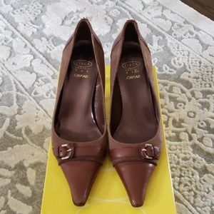 Circa Joan & David Brown Leather Pumps Size 6
